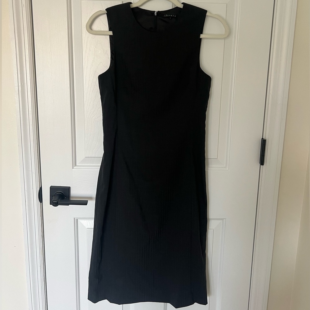 Theory Elegant Black Midi Dress